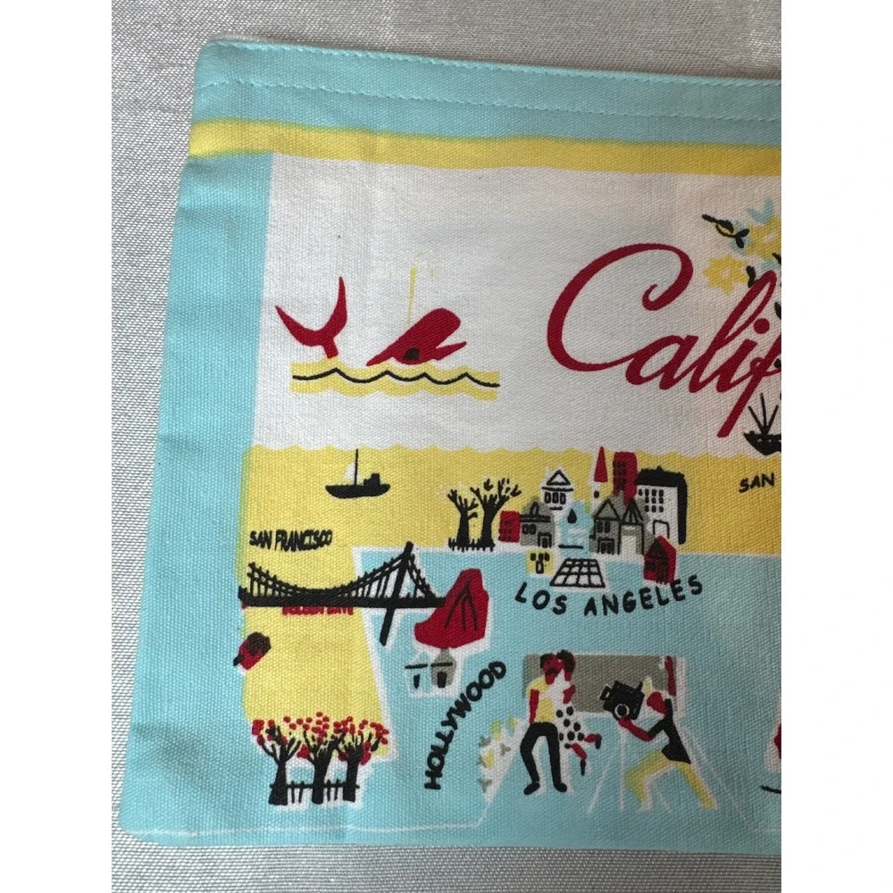 Red‎ and White Kitchen Co California Cities Landmarks Travel Souvenir Pouch